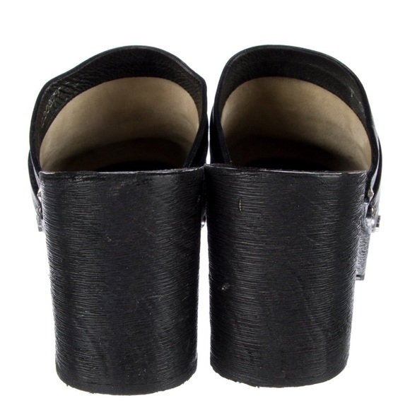 CHANEL Calfskin CC Lucky Charms Studded Clogs Size 41 - Picture 10 of 11